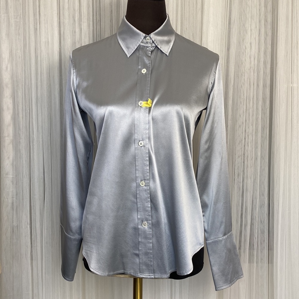 Banana Republic Stretch Silk Spandex button up blouse women’s top Size Small